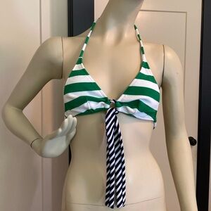 Salinas Striped Bikini Top M